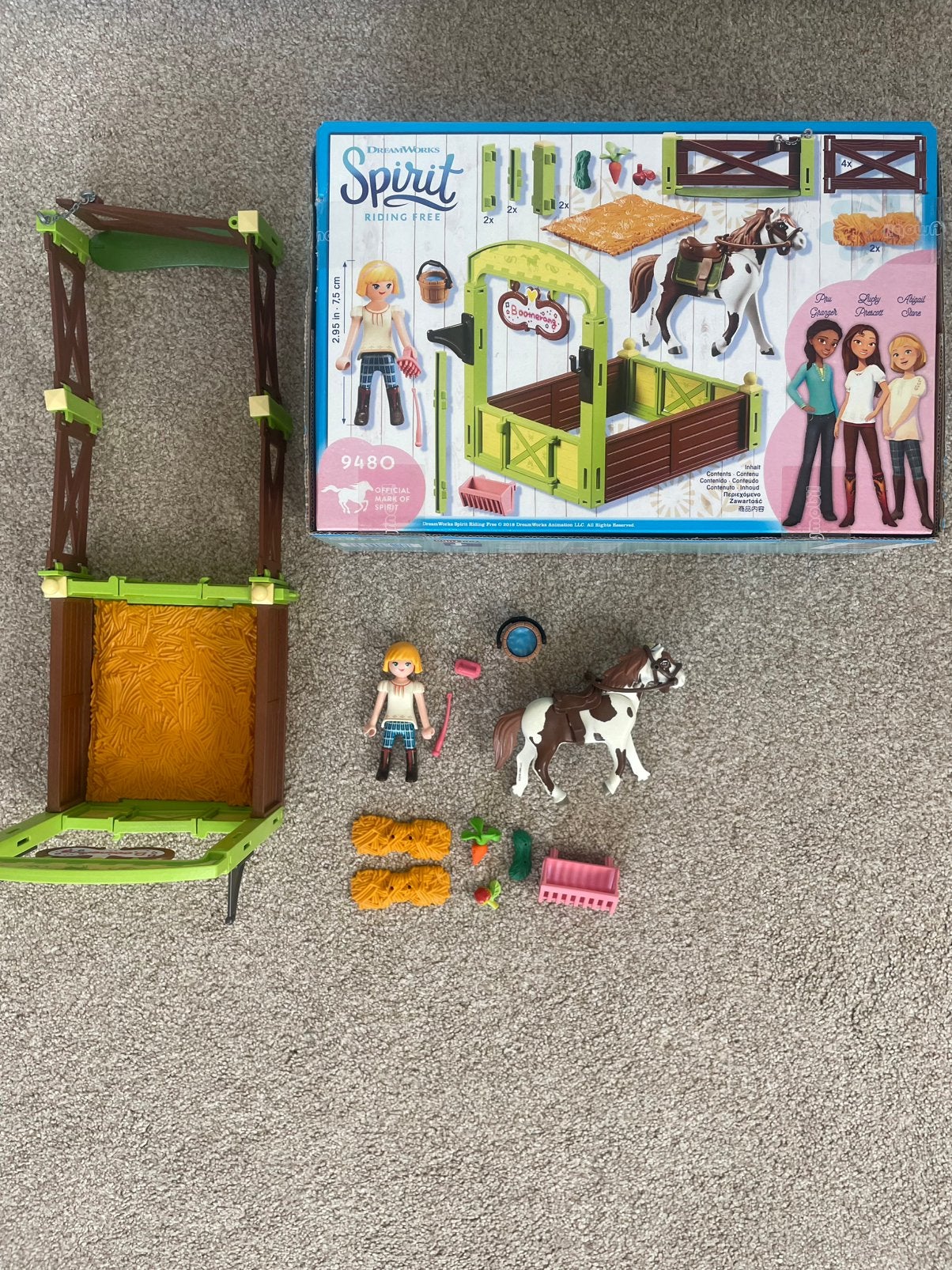 Playmobil Spirit stal Abigail & Boomerang (9480) compleet, Ophalen of Verzenden, Zo goed als nieuw