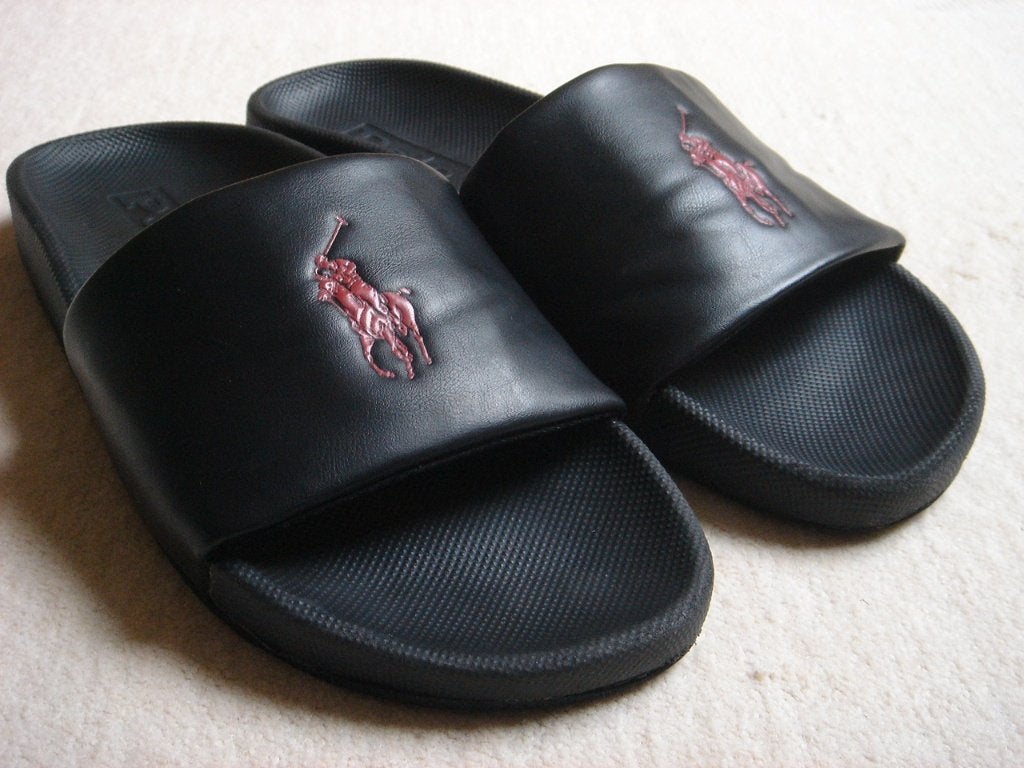 Originele Polo Ralph Lauren Cayson Slides - Zwart maat 41, Slippers, Ralph Lauren Polo, Zwart, Ophalen of Verzenden