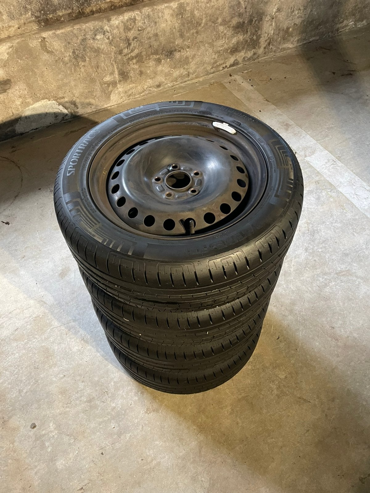 205 55 r16 sportrac 5 vredestein +- 6mm profiel met velg, Ophalen, Gebruikt, 16 inch, Banden en Velgen