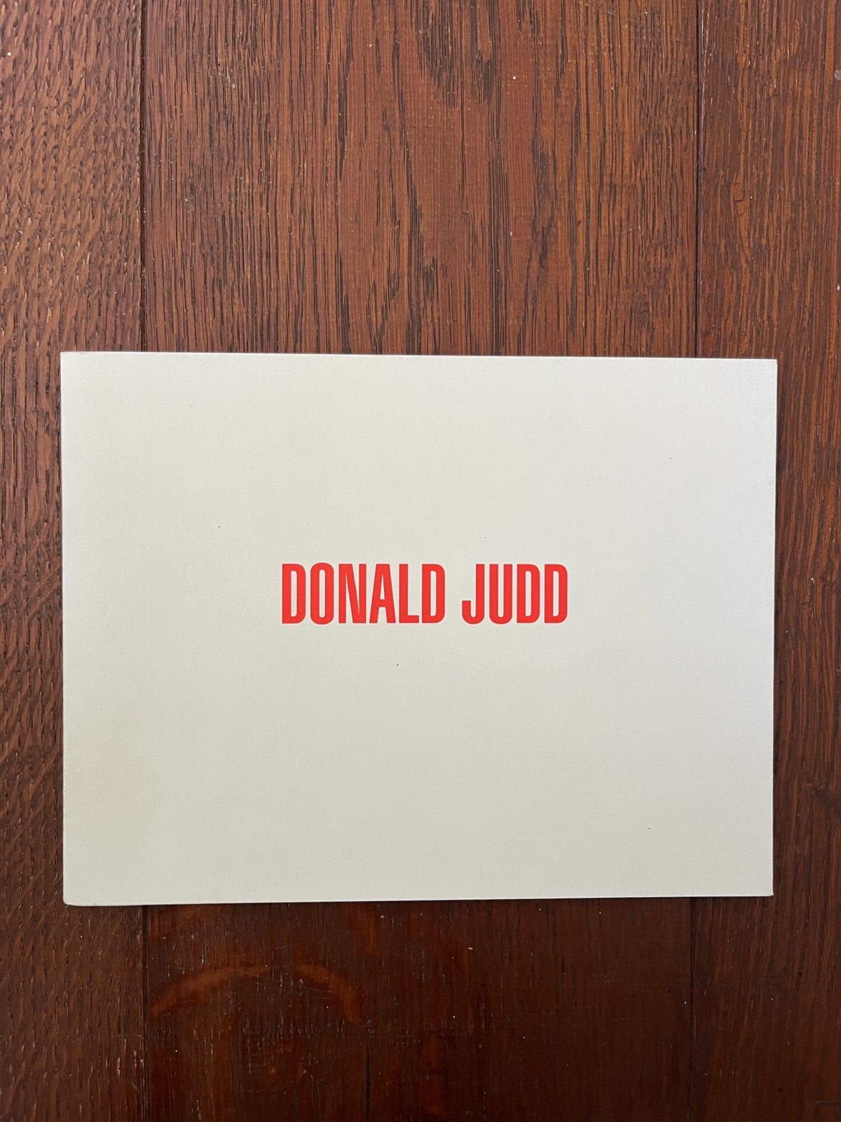 Donald Judd Paula Cooper gallery 1995 catalogue, Ophalen of Verzenden, Zo goed als nieuw