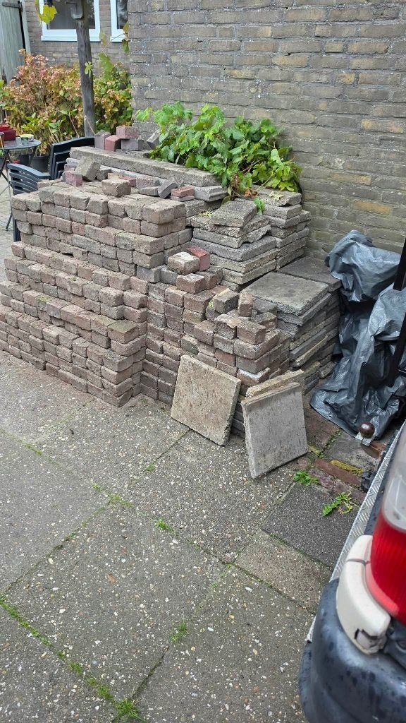 GRATIS Sierstenen / stoeptegels, Tuin en Terras, Ophalen, Gebruikt, Overige typen, 10 m² of meer