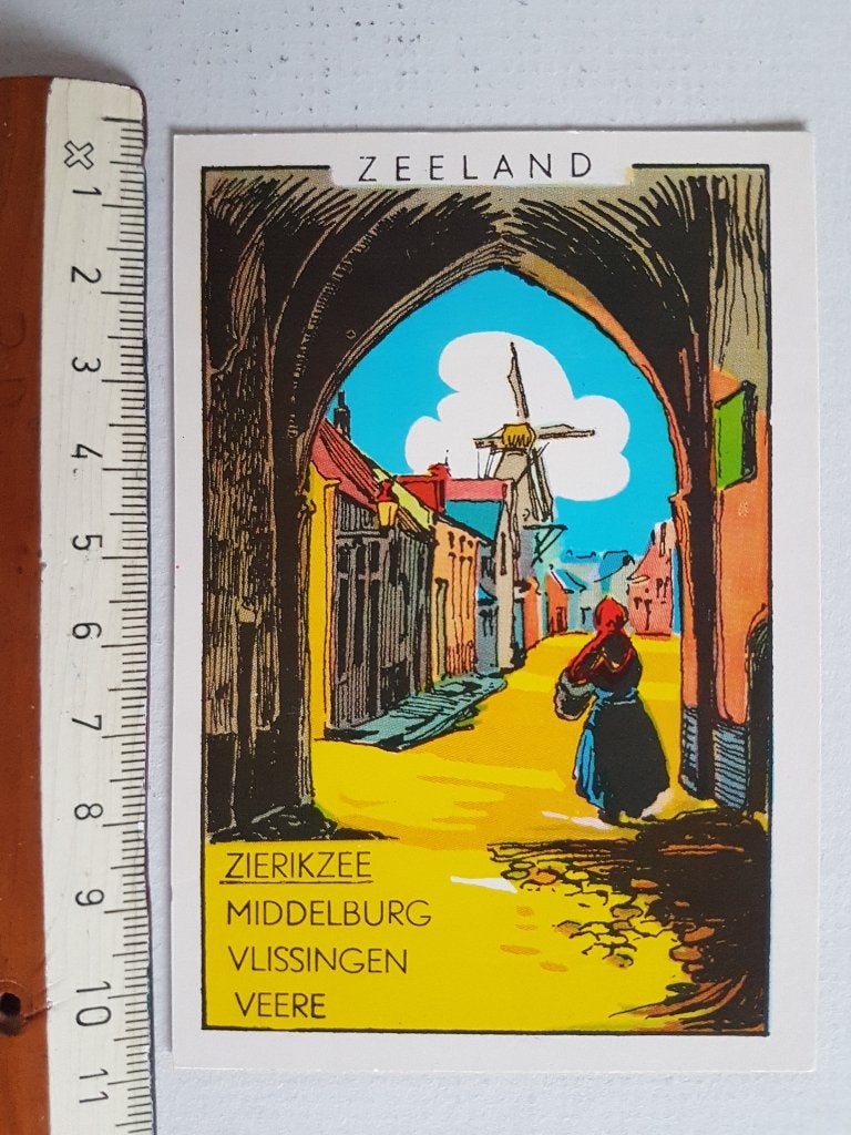 Speelkaart Kwartet Zeeland Zierikzee Molen, Ophalen of Verzenden, 1960 tot 1980, Ongelopen, Zeeland