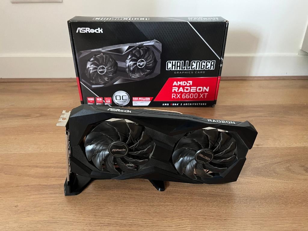 Garantie! ~ ASRock Radeon RX 6600 XT Challenger D 8GB OC, AMD, GDDR6, PCI-Express 4, Ophalen of Verzenden