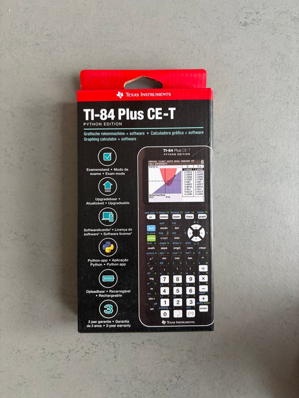 TI-84 Plus CE-T Python Edition Grafische Rekenmachine, Ophalen of Verzenden, Nieuw