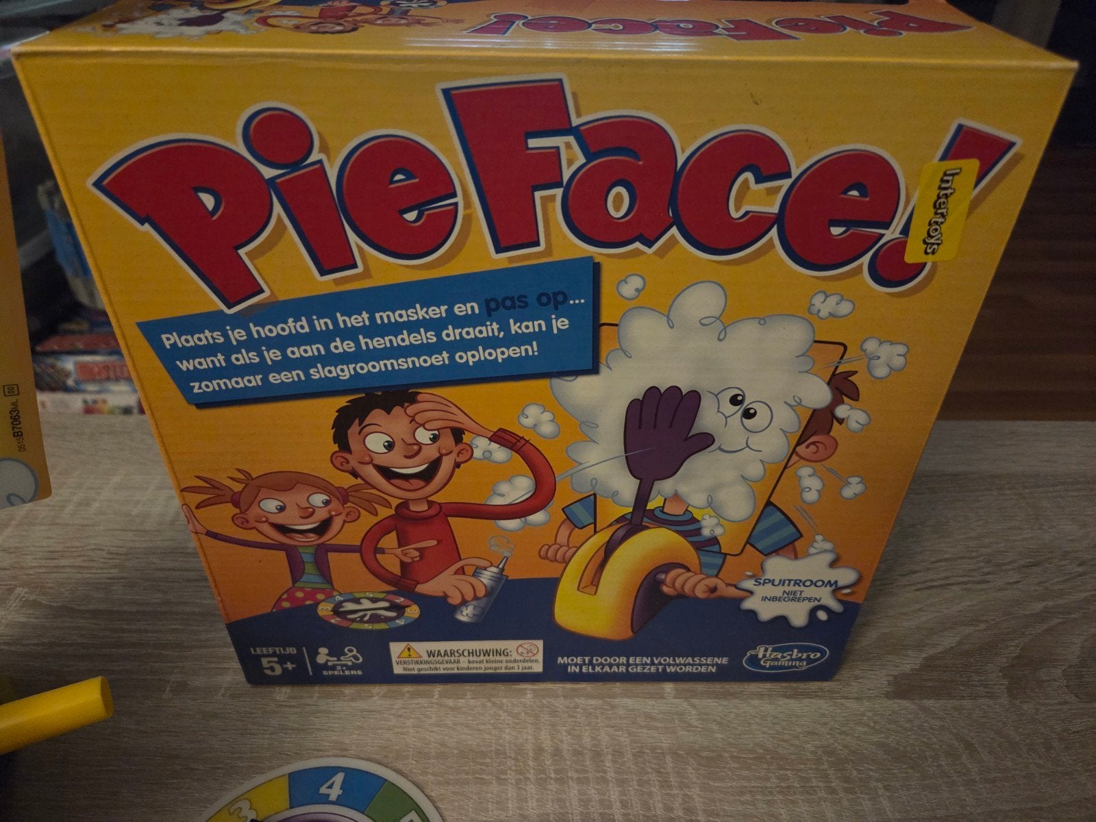 Pie Face! Spel - Hilarisch familiespel, Een of twee spelers, Ophalen of Verzenden, Zo goed als nieuw, Hasbro