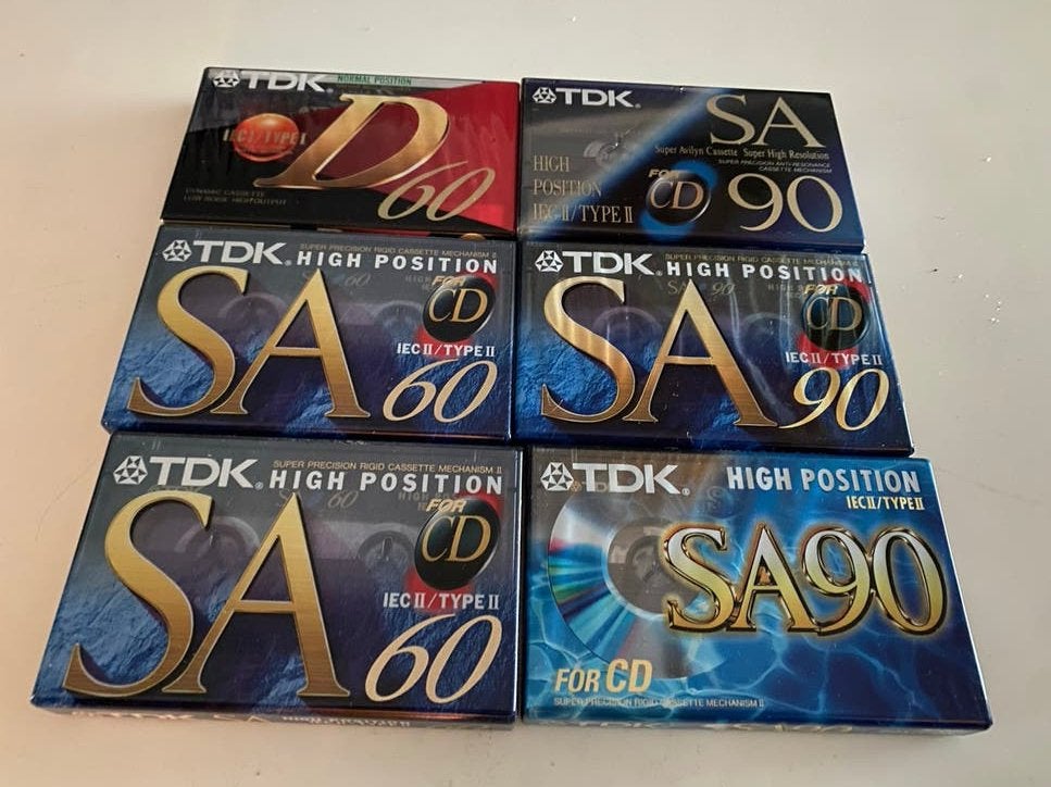 Nieuwe TDK SA 60 en SA 90 High Position Cassettebandjes, Cd's en Dvd's, 2 t/m 25 bandjes, Overige genres, Ophalen of Verzenden