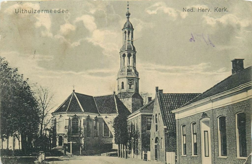 702-006-011 Uithuizermeeden Ned Herv Kerk, Verzenden, Voor 1920, Groningen