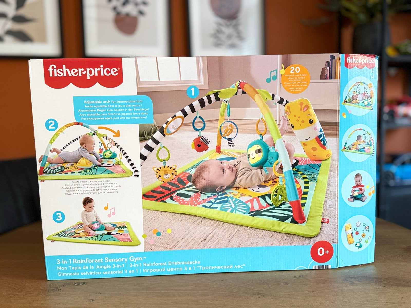 Fisher-Price Babygym 3-in-1 Jungle Speelkleed 0-6 mnd, Ophalen of Verzenden, Nieuw, Babygym, Met geluid