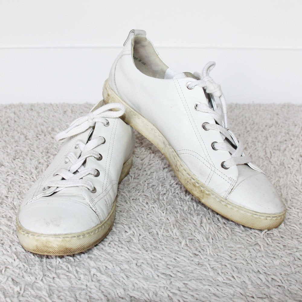 Mooie Leren Paul Green VeterSchoenen -s20 (Maat 7½/41) €40,-, Wit, Ophalen of Verzenden, Paul Green, Sneakers of Gympen