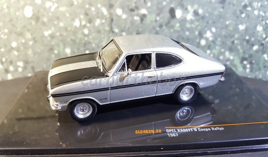 Opel Kadett B coupe rallye 1967 grijs 1/43 Ixo V820, Verzenden, Nieuw, Auto, Overige merken