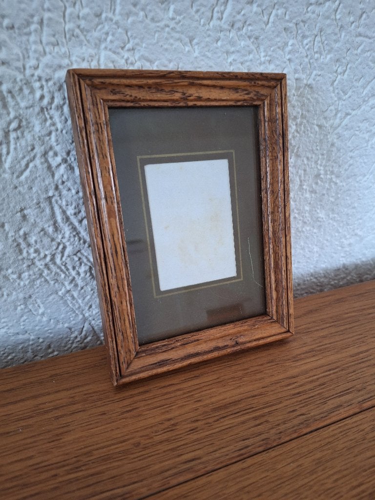 Eikenhouten fotolijst, Ophalen, Gebruikt, Met glas, Standaard fotolijst