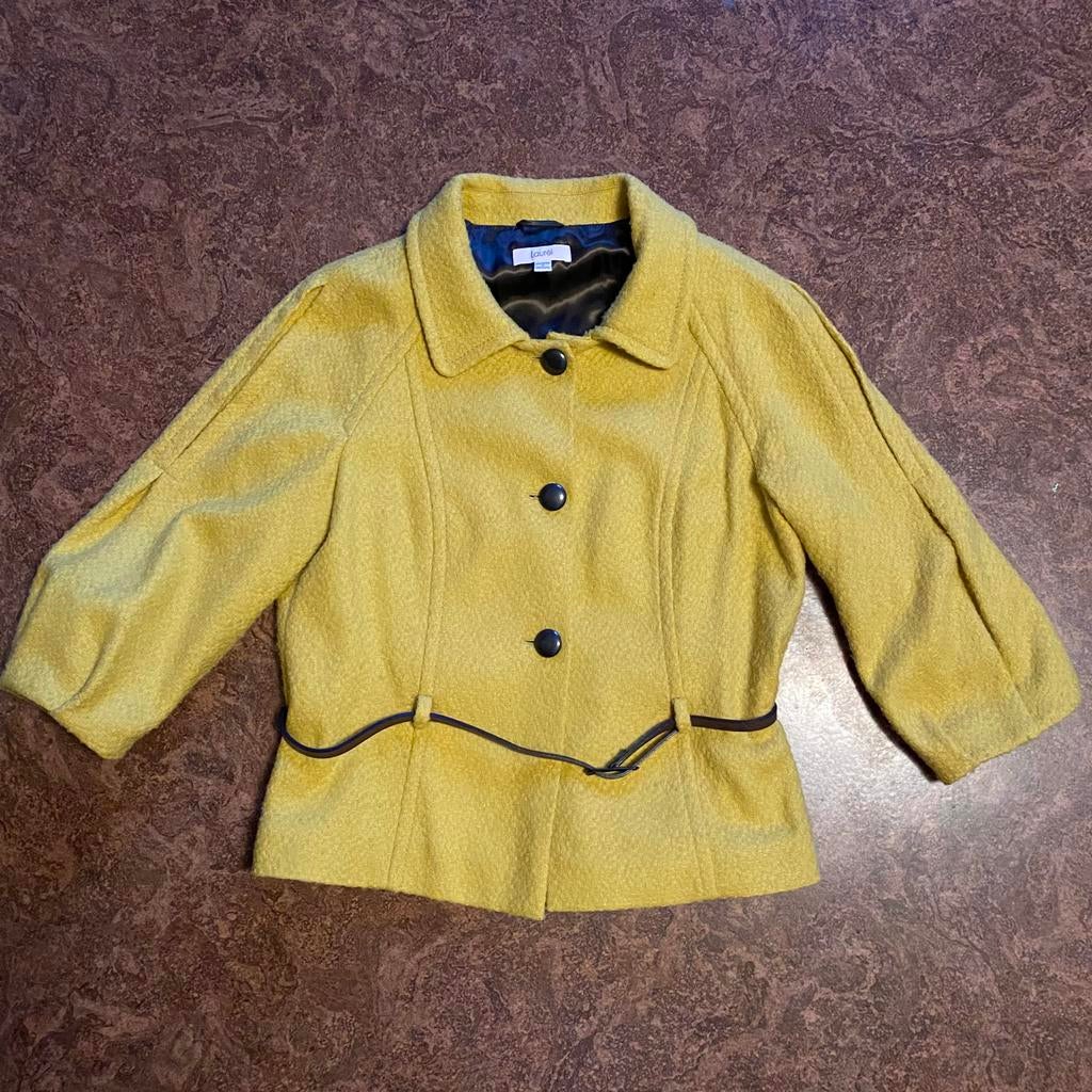 LAURÈL GEEL WOLBLEND JASJE 40, Kleding | Dames, Ophalen of Verzenden, Gedragen, Maat 38/40 (M), Geel