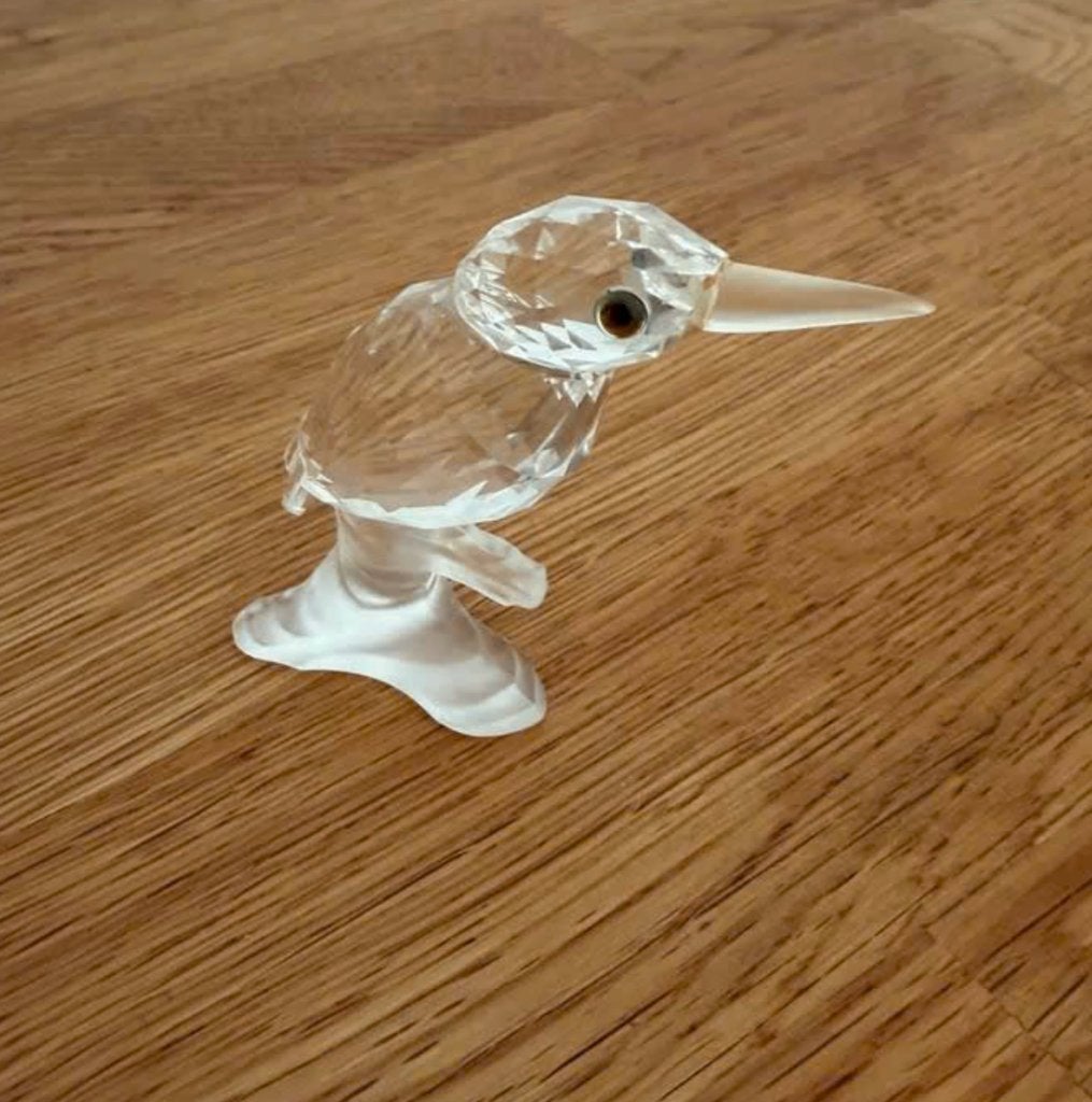 Origineel Swarovski Kristal – IJsvogel op Stam, Verzamelen, Swarovski, Zo goed als nieuw, Figuurtje, Ophalen of Verzenden