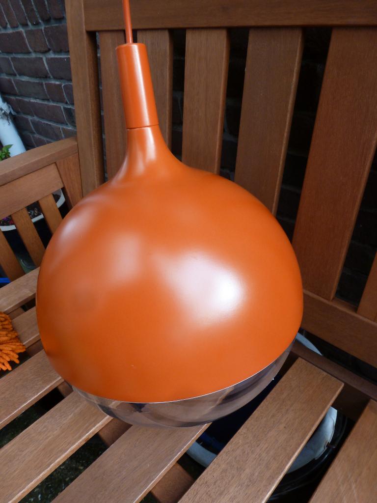 Ikea väster oranje hanglamp, Ophalen, Gebruikt