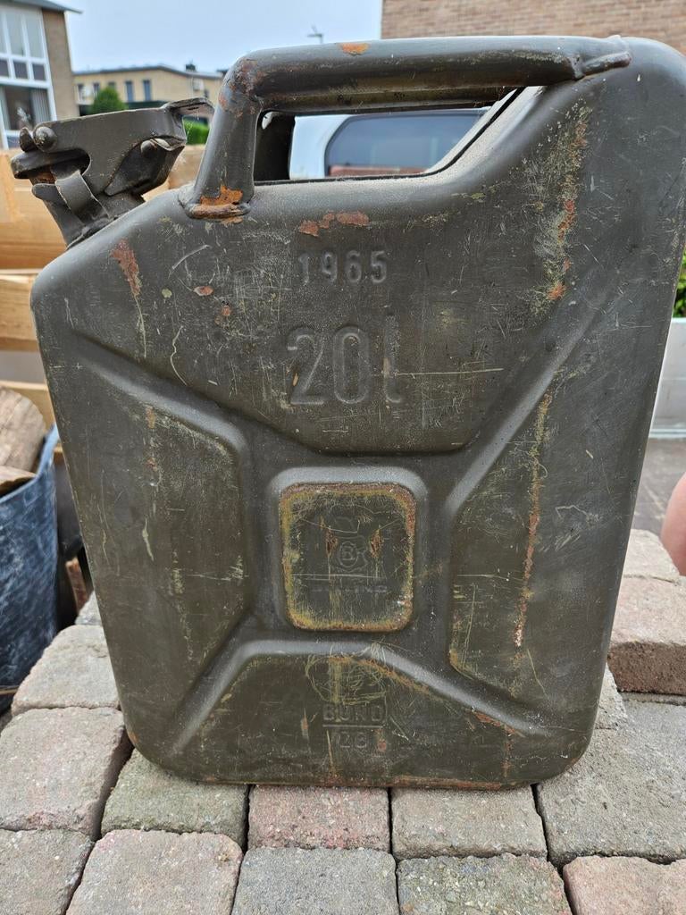 Vintage Jerrycan 20L - Militair Groen (1965), Ophalen