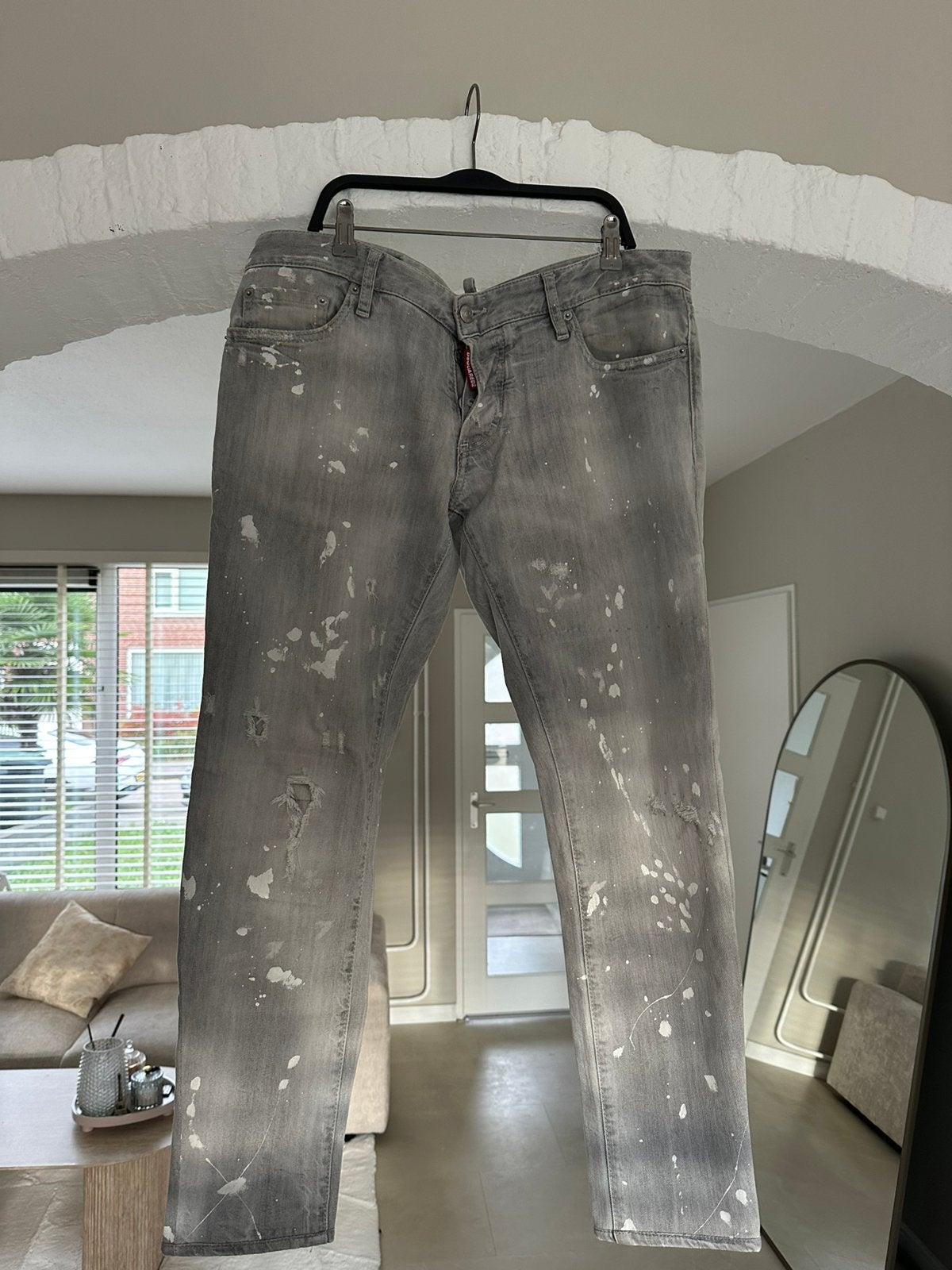 DSQUARED SPIJKERBROEK, Kleding | Heren, Ophalen of Verzenden, Zo goed als nieuw, Grijs, W33 - W34 (confectie 48/50)