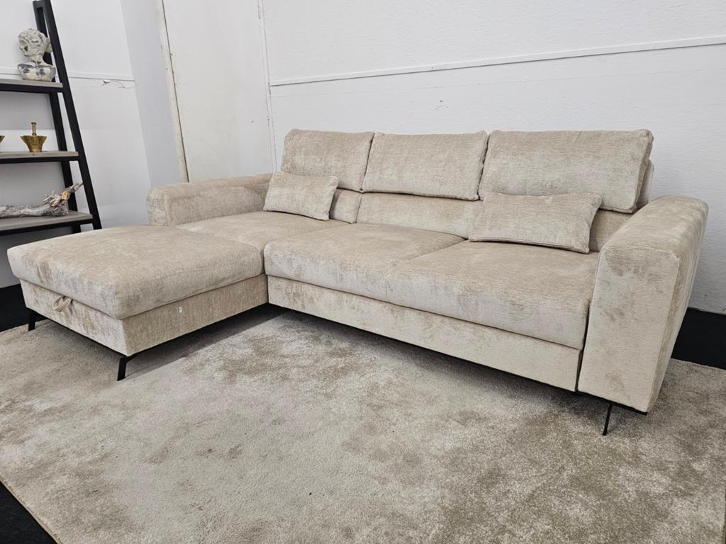 Nieuw! Op voorraad - Luxe slaap bank, Beige, Tweepersoons, 180 cm, Info@homefriesland.nl