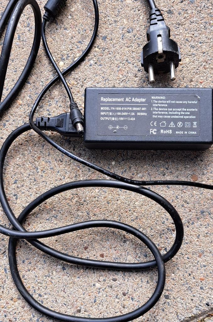 Vervangende AC Adapter 19V 3.42A (YH-1650-01H), Ophalen of Verzenden, Gebruikt, Onbekend
