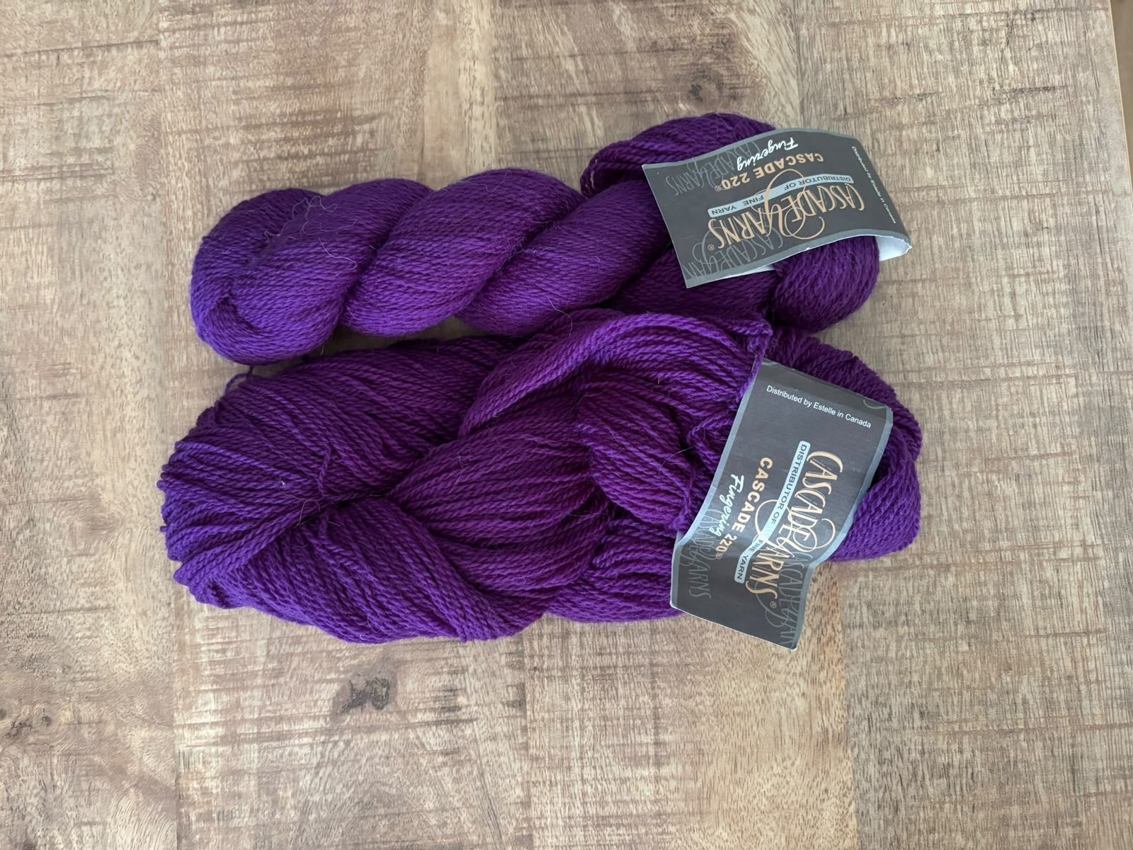 Breigaren Cascade Yarns 2 strengen paars, Ophalen of Verzenden, Nieuw, Breien of Haken, Wol of Garen