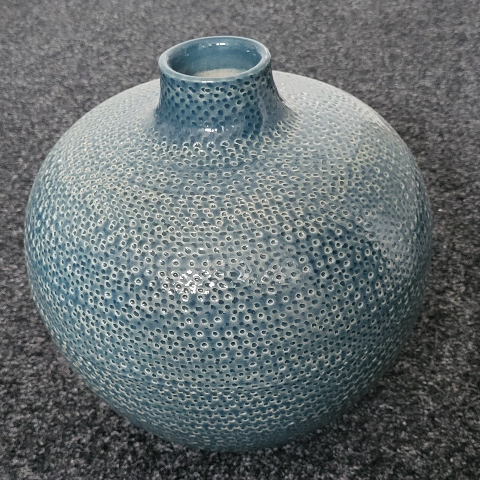 MICA  grote  VAAS  turquoise, Huis en Inrichting, Woonaccessoires | Vazen, Ophalen of Verzenden, Nieuw