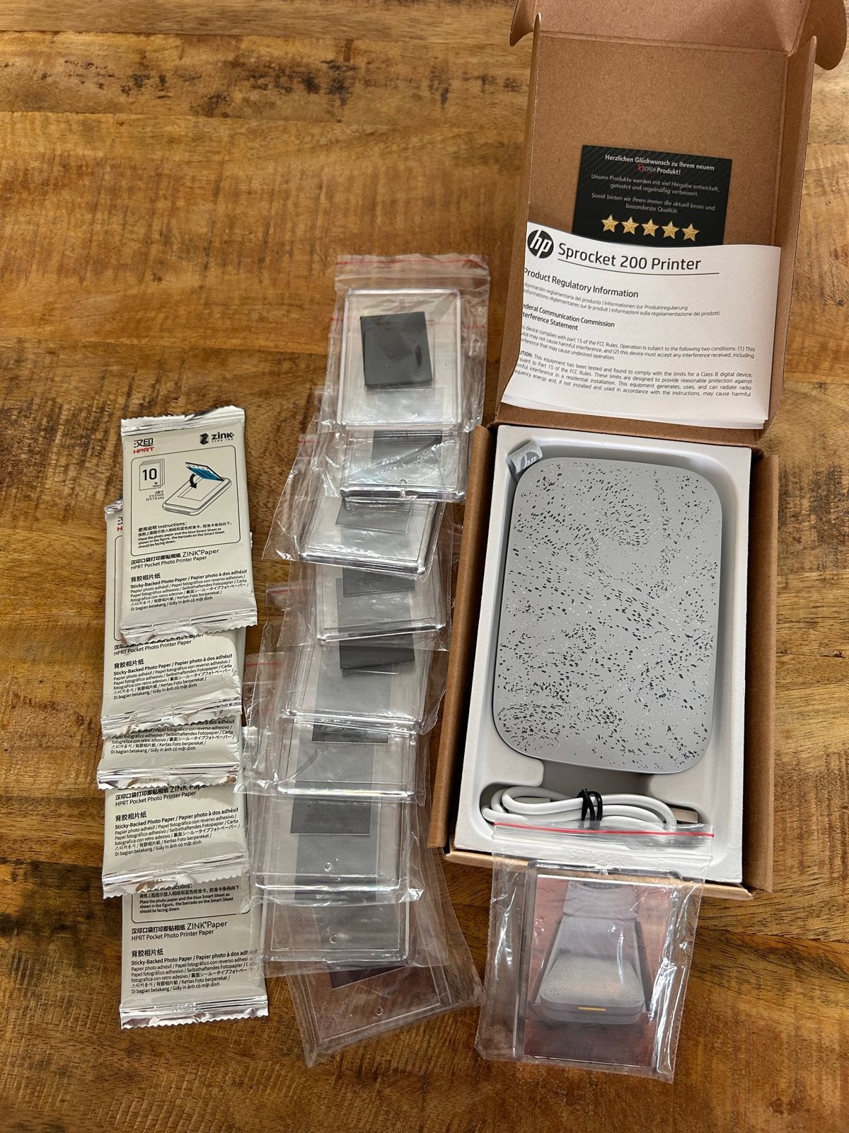 HP SPROCKET 200 | Zo goed als nieuw + 50 prints + 10 magneet, Fotoprinter, Kleur printen, Ophalen of Verzenden, Zo goed als nieuw