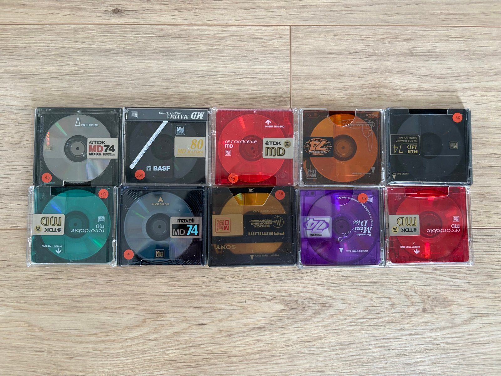 10 bespeelde MiniDisc’s (MD) in goede staat, Ophalen of Verzenden