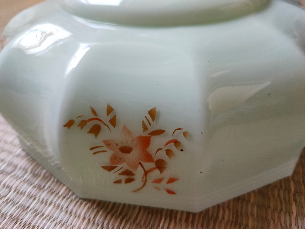 Opaline glas lampen jaren 40 zacht groen., Antiek en Kunst, Ophalen of Verzenden