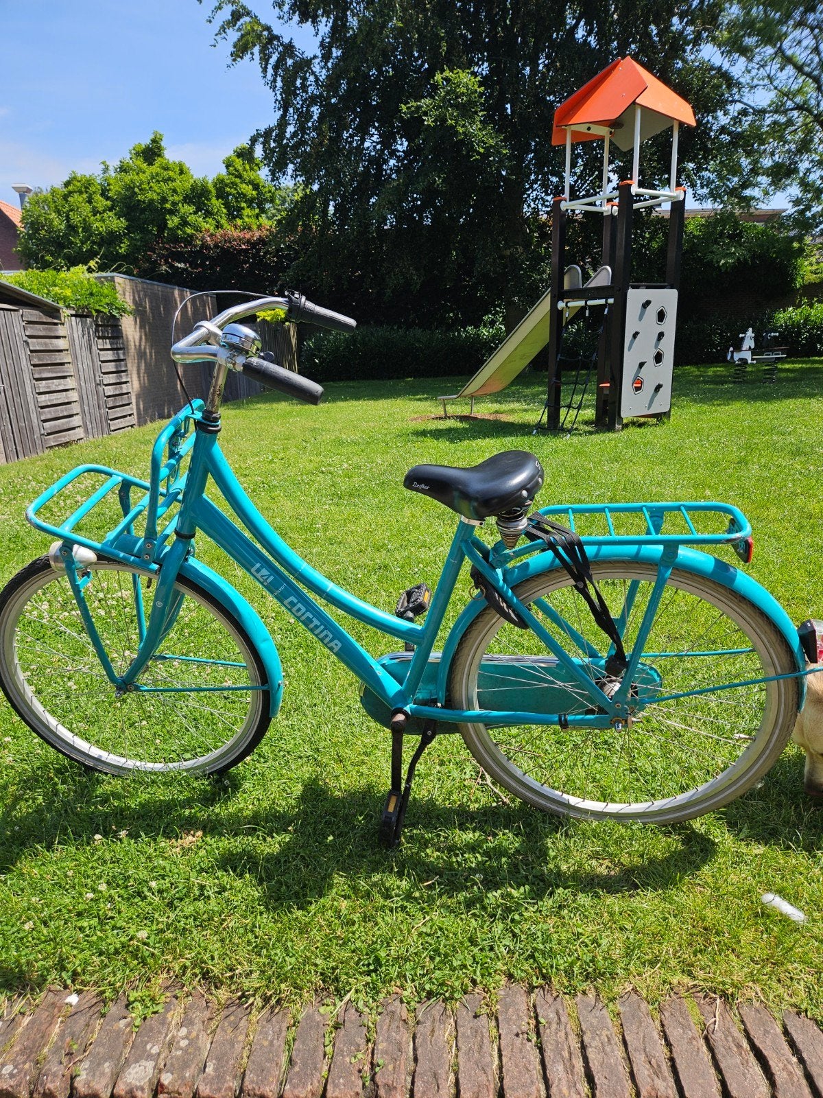 Cortina fiets meisje - Turquoise, Gebruikt, Velgrem, Versnellingen, 50 tot 53 cm