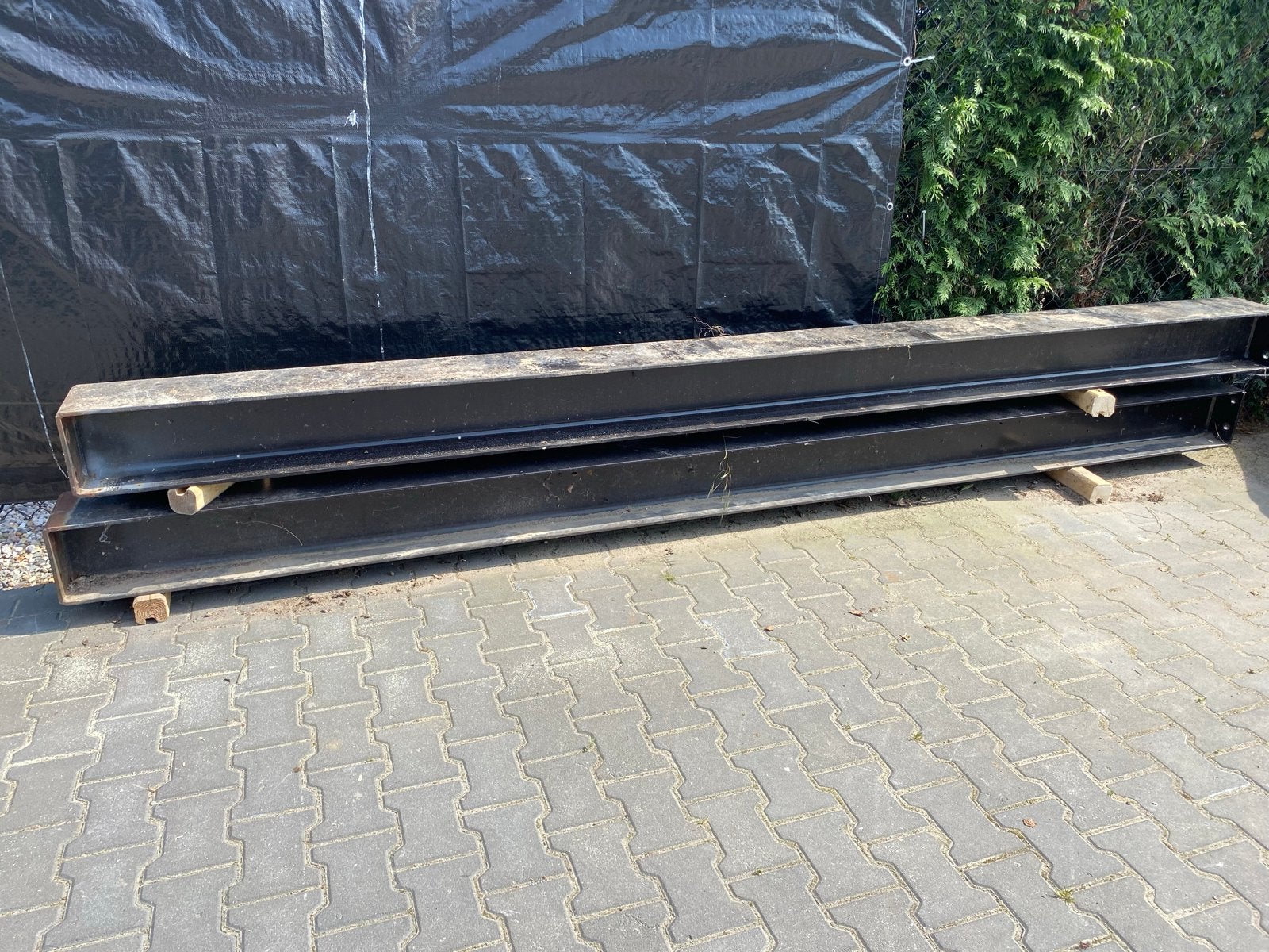 2x Stalen balk HEA 220 Zwart Gecoat, Doe-het-zelf en Verbouw, Metalen, Ophalen, Gebruikt, IJzer
