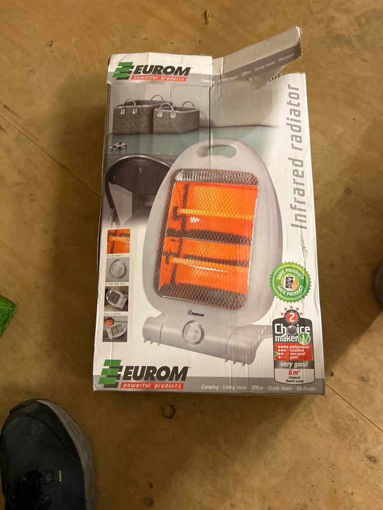 Eurom Infrarood Radiator - Compacte Kachel 800W, Ophalen, Minder dan 30 cm, Minder dan 60 cm, 800 watt of meer