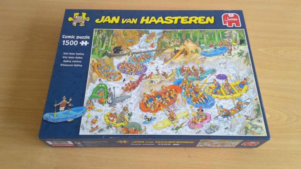 Jan van Haasteren WILD WATER RAFTEN, Ophalen of Verzenden, 500 t/m 1500 stukjes, Gebruikt, Legpuzzel