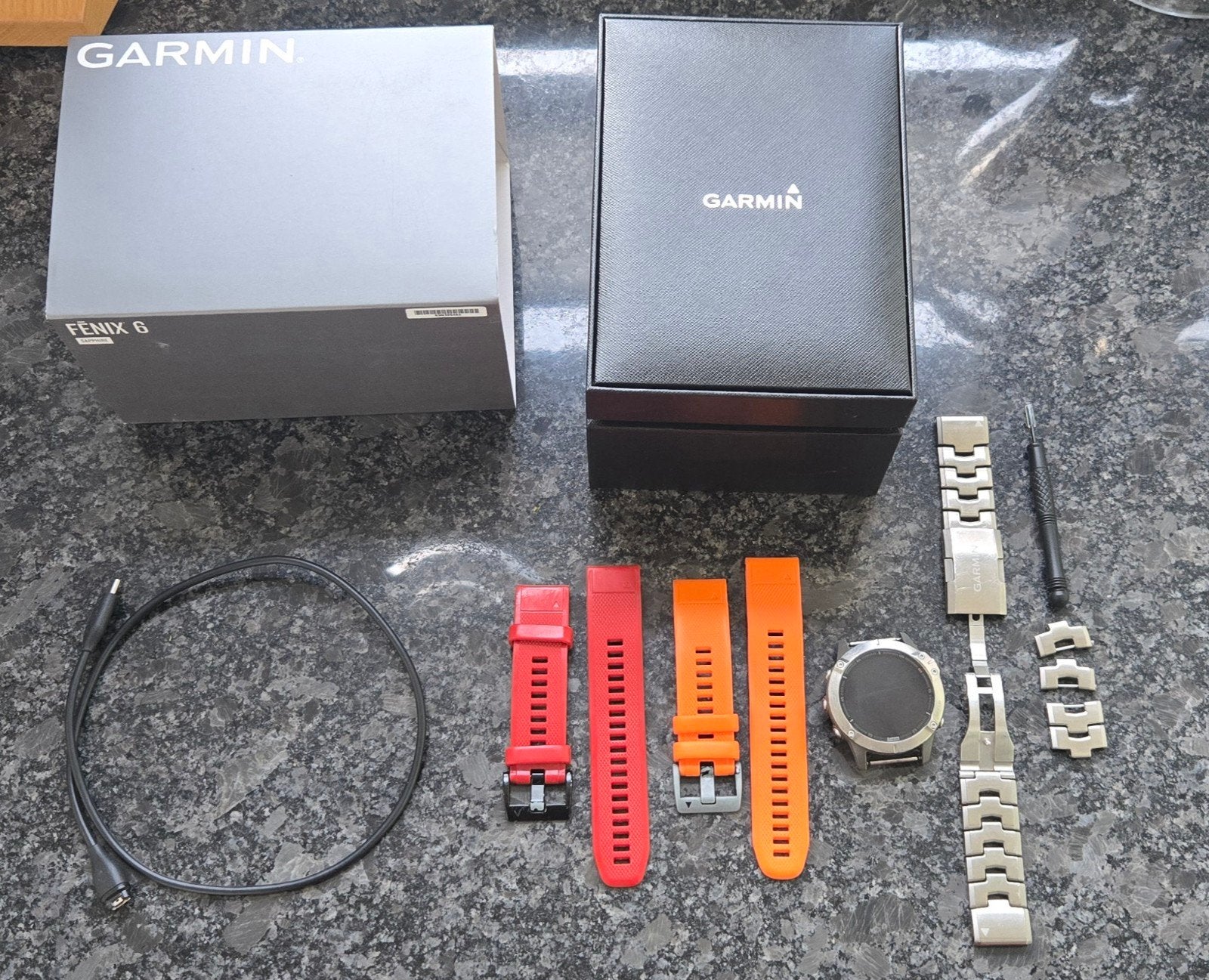 Garmin Fenix 6 Sapphire - Titanium (47mm), Gebruikt, Hoogte, Garmin fenix, Ophalen of Verzenden