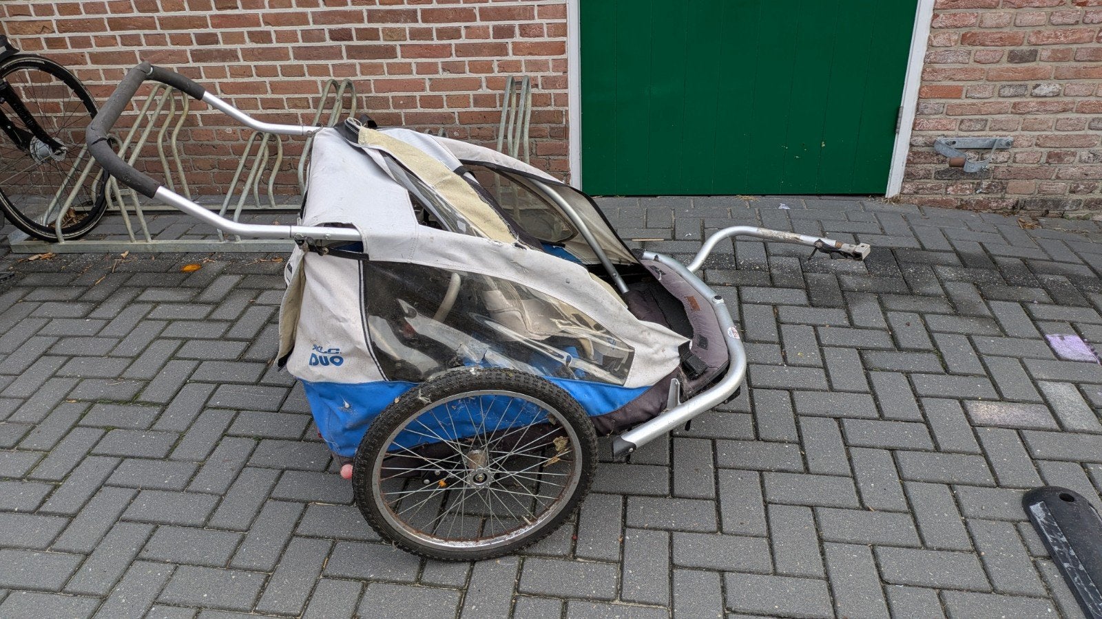 Fietskar voor kinderen of puppy's/honden, Overige merken, Ophalen, Gebruikt, Hondenfietskar