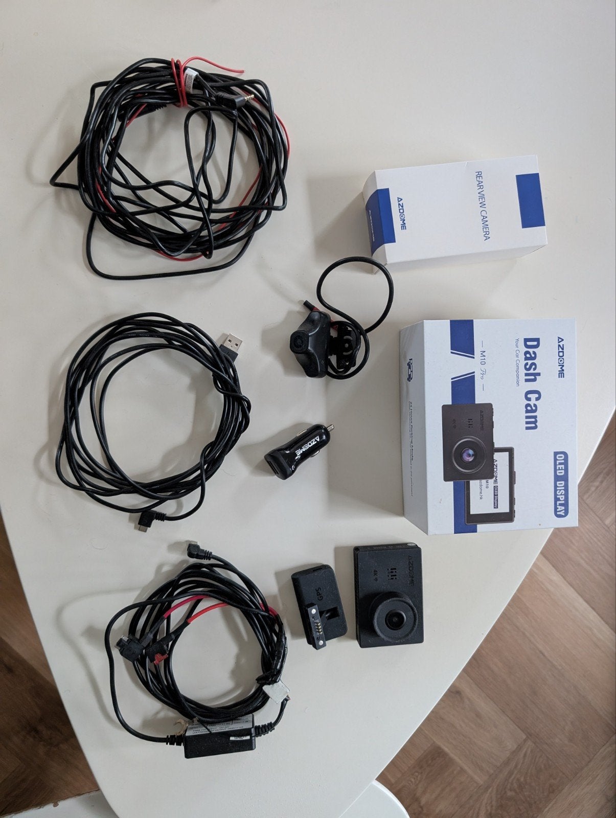 AZDOME M10 Pro 4K Dash Cam met OLED Display en Achterca, Auto diversen, Ophalen of Verzenden, Gebruikt