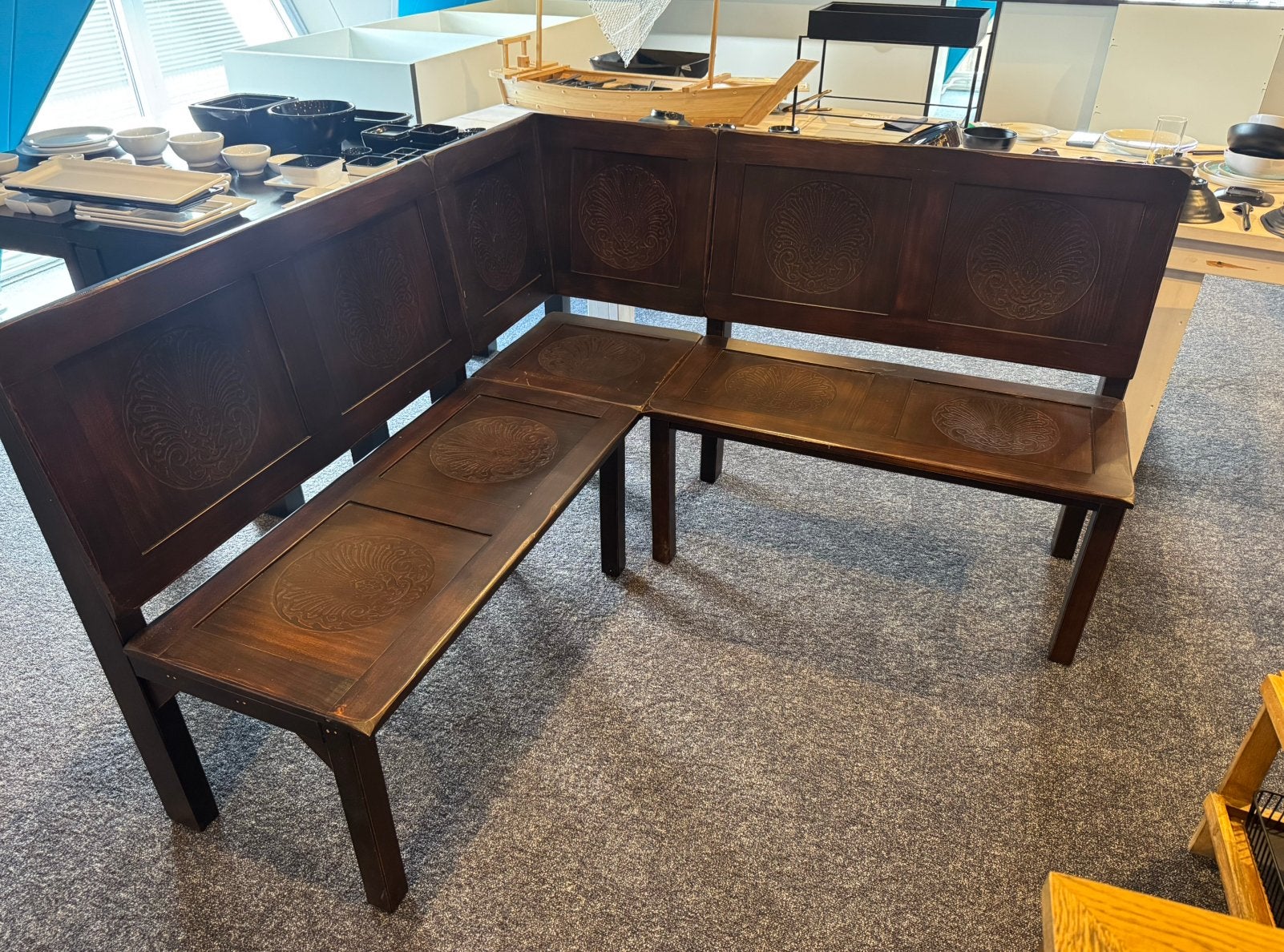 Houten hoekbank, Ophalen, Gebruikt, Vierpersoons of meer