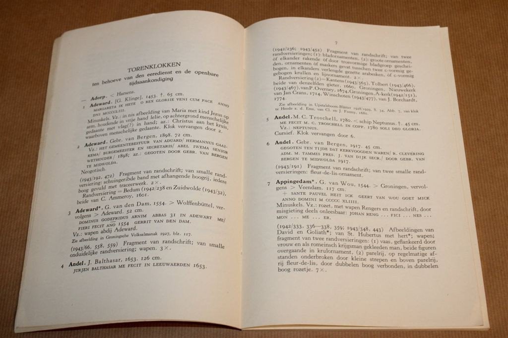 Lijst van Torenklokken in Groningen — [1945] — Pathuis, Ophalen of Verzenden, Gelezen