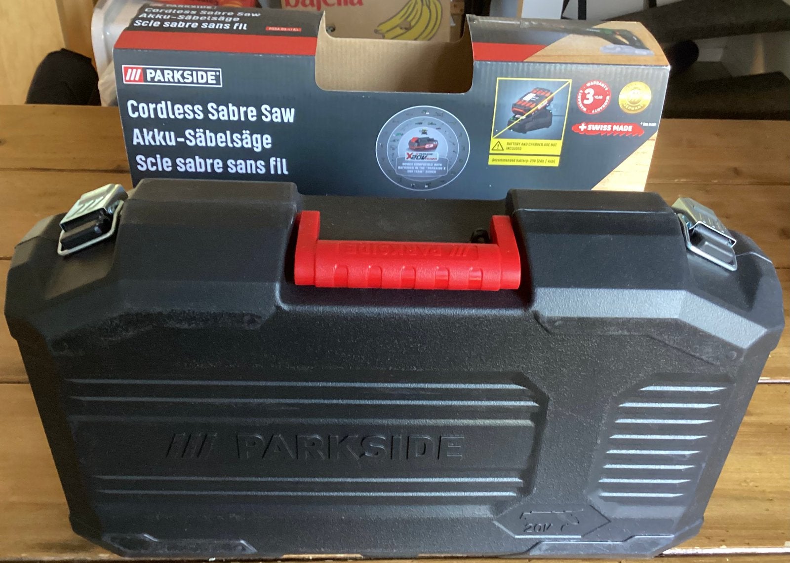 LEGE KOFFER VAN EEN PARKSIDE PSSA 20-Li A1 ACCU-SABELZAAG, Decoupeerzaag, Ophalen of Verzenden, Zo goed als nieuw, 30 tot 70 mm