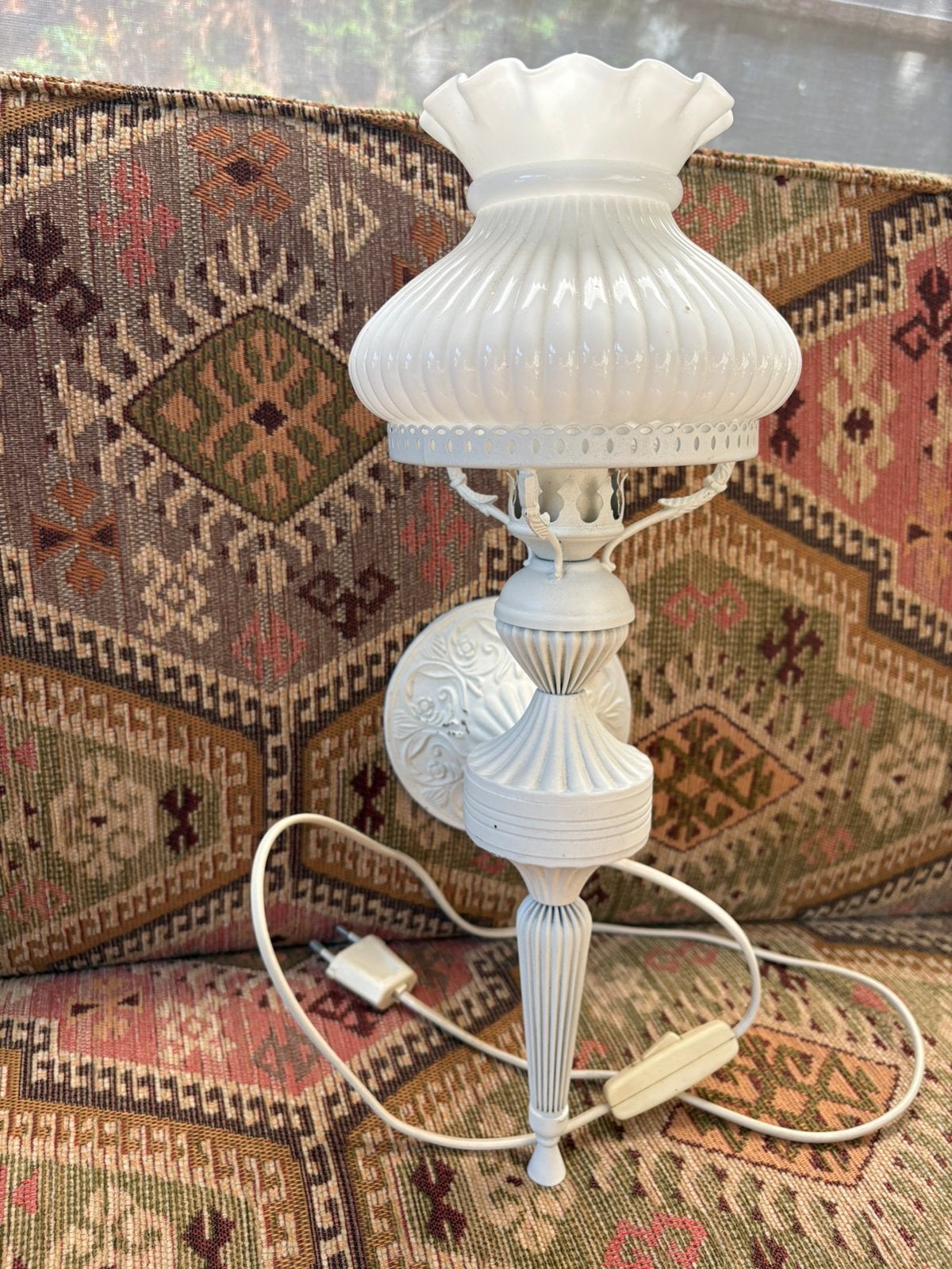 Vintagelamp, E14 (klein), Ophalen of Verzenden, Zo goed als nieuw, Glas