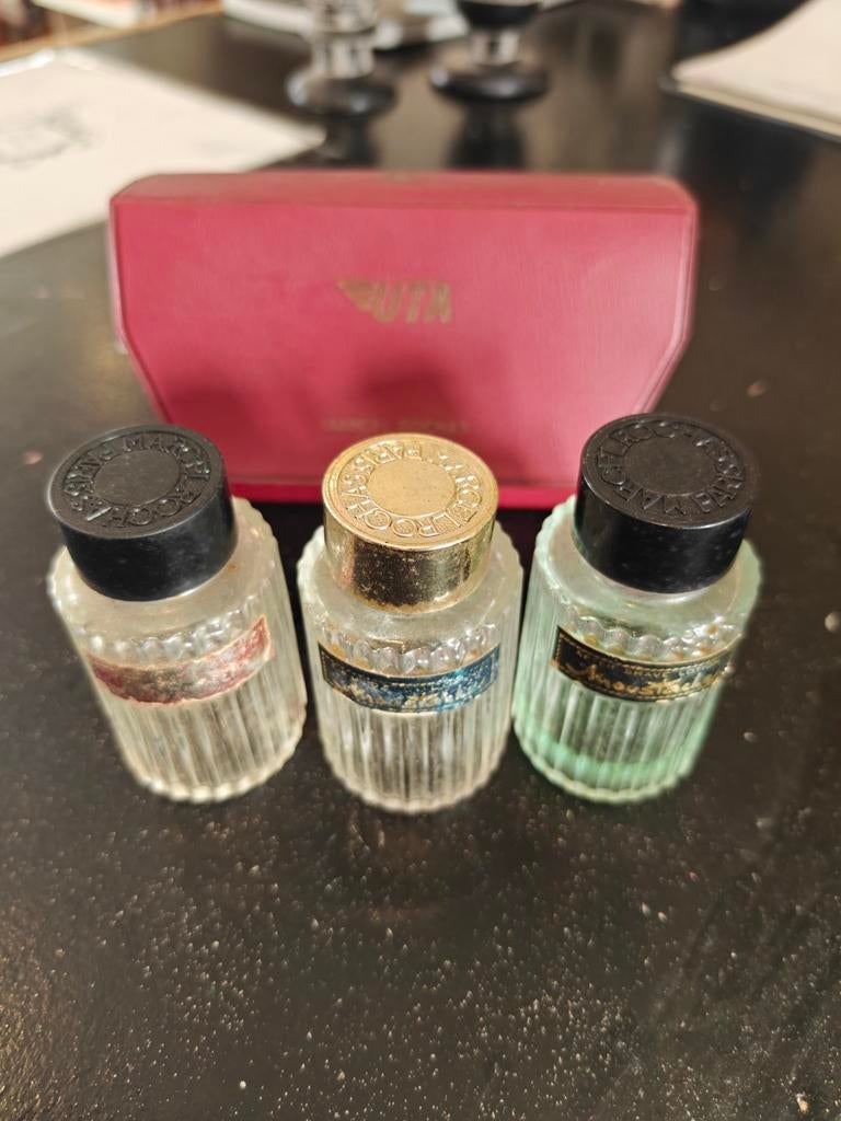 Vintage UTA Marcel Rochas parfum set, Ophalen of Verzenden, Gebruikt