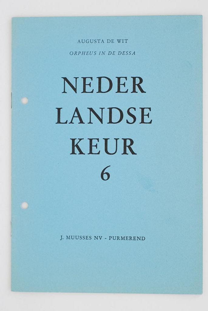 Augusta de Wit – Orpheus in de dessa (1969), Boeken, Verzenden, Zo goed als nieuw, Nederland