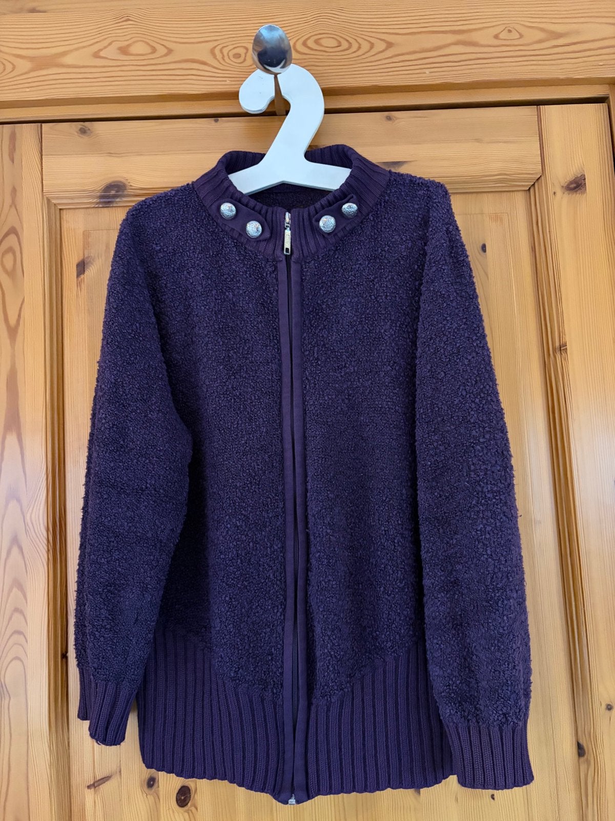 Vest paars 44 rits oto 65 lengte 67, Kleding | Dames, Ophalen of Verzenden, Zo goed als nieuw, Maat 42/44 (L), Paars