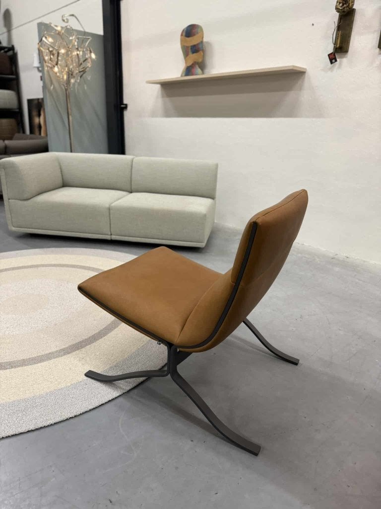 Nieuw Eyye Juno Fauteuil Loxton Bruin leer design Stoel, Gompenstraat 15, Ophalen of Verzenden, Eyye Montis Leolux Pode Gelderland Artifort Rolf Benz