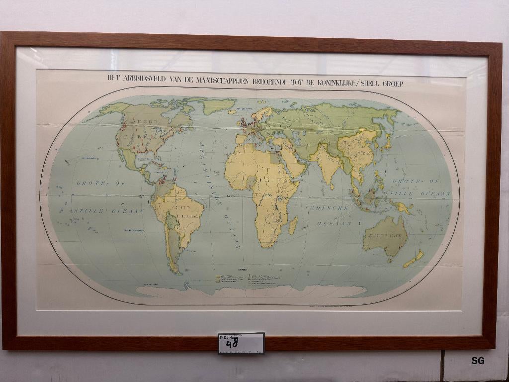 Wereldkaart Koninklijke Shell Groep, Boeken, Atlassen en Landkaarten, Ophalen, 1800 tot 2000, Wereld, Landkaart