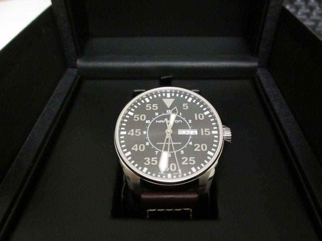 Horloge Hamilton, Leer, Staal, Polshorloge, Nieuw