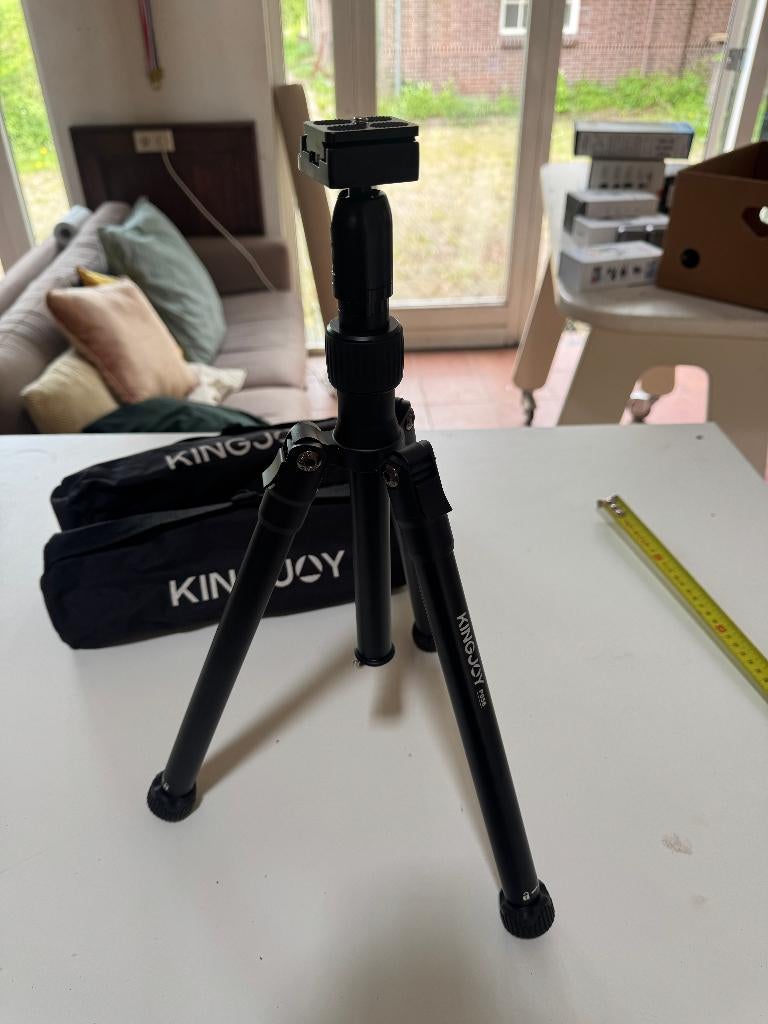 Kingjoy P056 Statief Lichtgewicht reisstatief, Zo goed als nieuw, Minder dan 150 cm, Met balhoofd, Ophalen of Verzenden