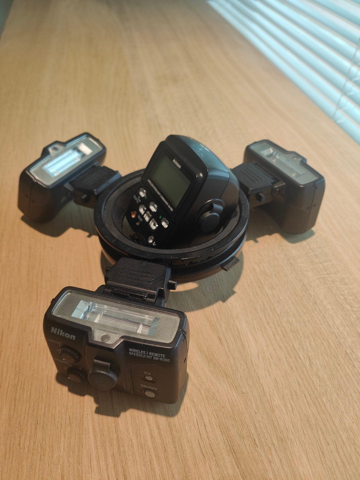 Nikon ringflits set: 3x SB-R200, SU-800 trigger, ring, Ophalen of Verzenden, Gebruikt, Nikon