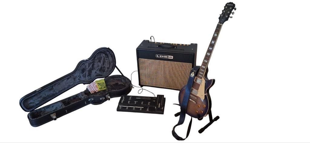 Epiphone Les Paul Standard pro  incl line 6 versterker, Muziek en Instrumenten, Snaarinstrumenten | Gitaren | Elektrisch, Ophalen of Verzenden
