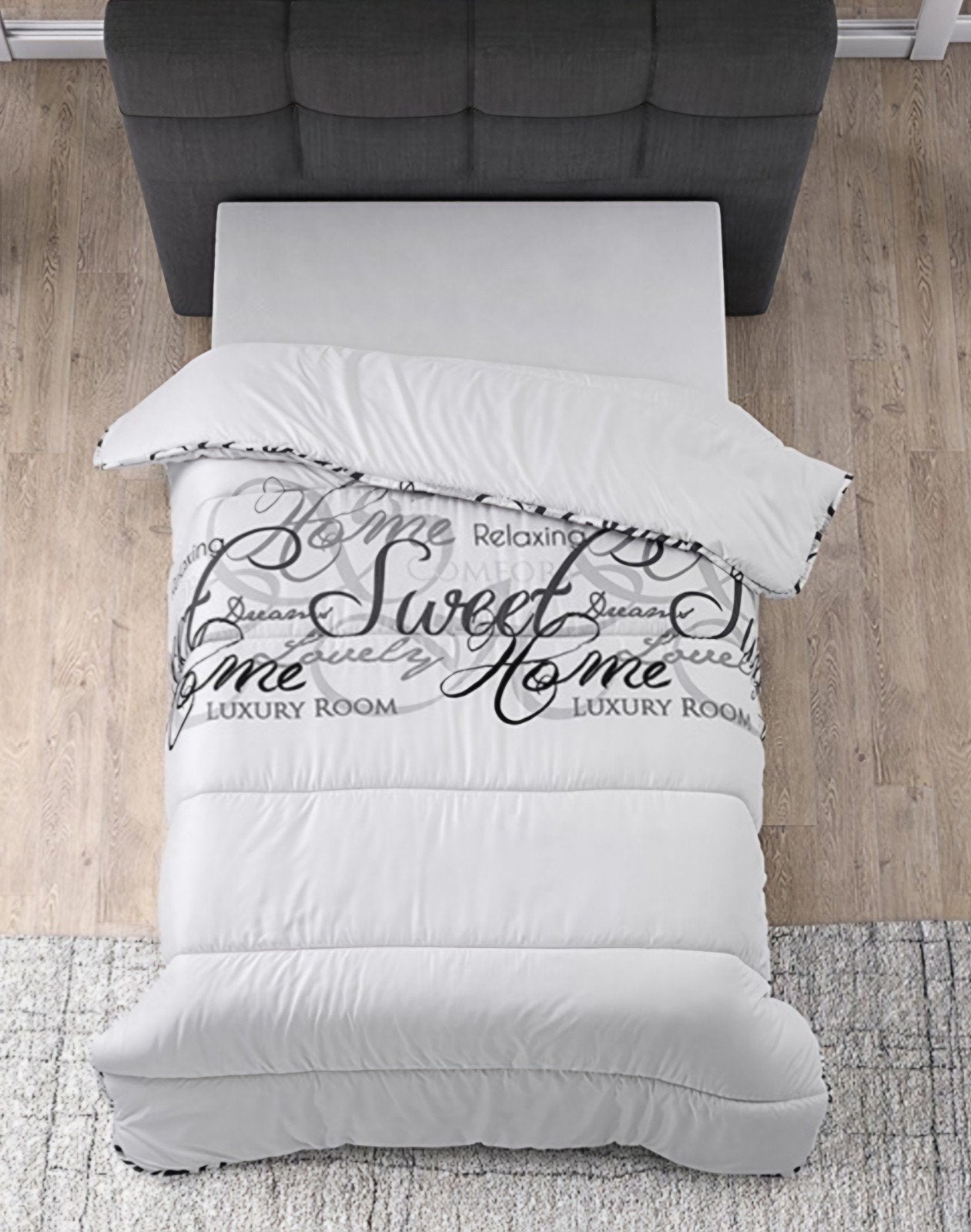 Sleeptime lazy dekbed (letters)240x200 cm, Wit, Onbekend, Ophalen of Verzenden, Deken of Dekbed
