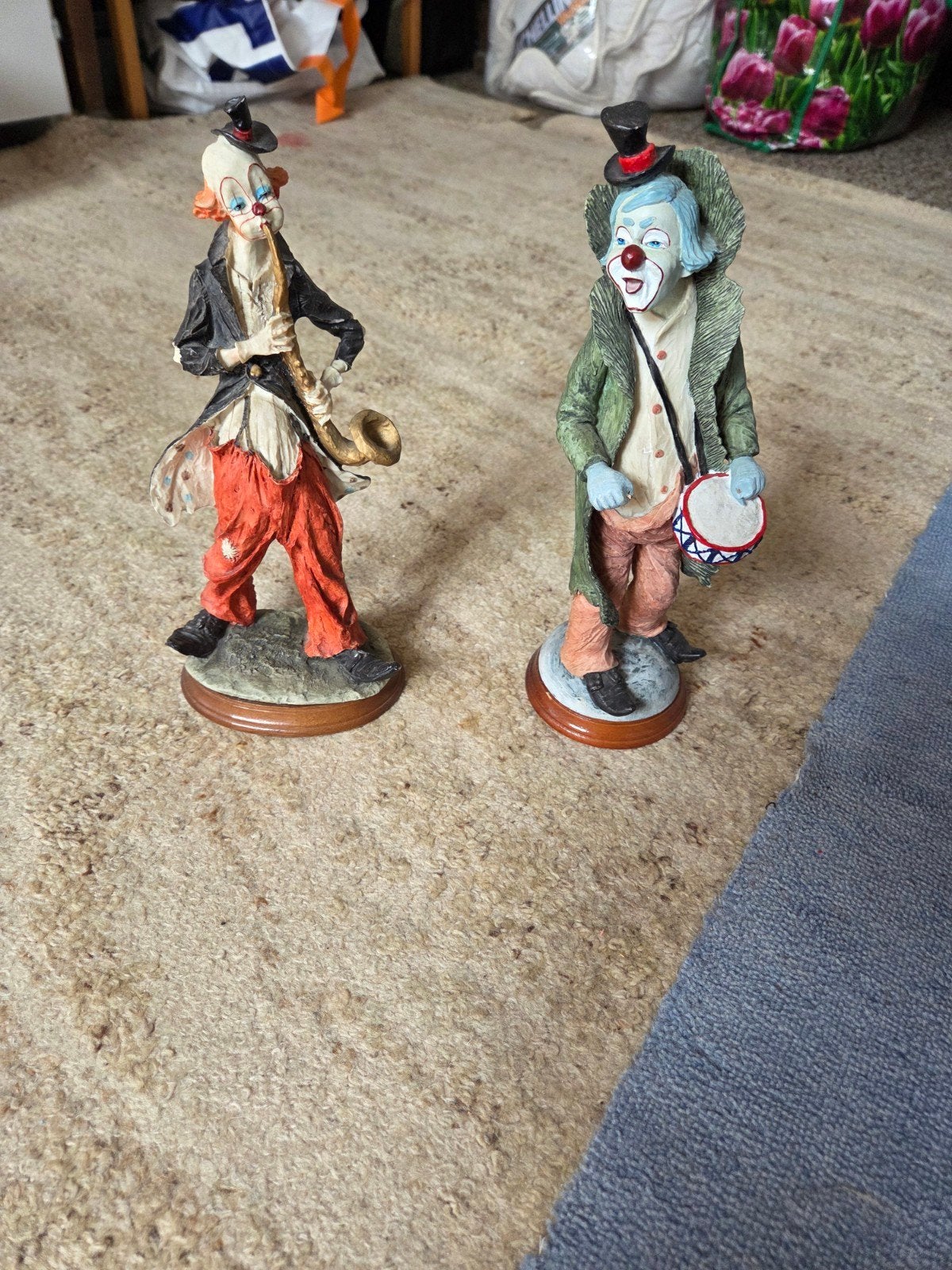 2 beeldjes van clownen, Verzamelen, Beelden en Beeldjes, Ophalen of Verzenden, Zo goed als nieuw