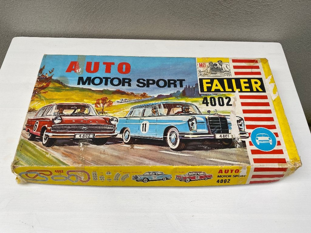 Faller AMS 4002 racebaan – Grote set in originele doos (H0), Overige merken, Gebruikt, Gelijkstroom, Overige typen
